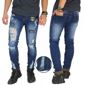 Jeans Frayed Ripped Embroidery Patch