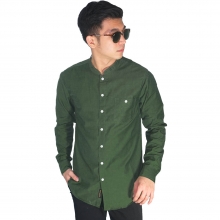 Baju Muslim - Baju Koko Kemeja Ciangi Panjang Hijau Tua