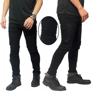 Biker Jeans Extend And Patch Black