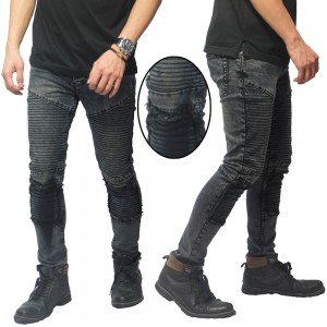 Biker Jeans Extend And Patch Grey