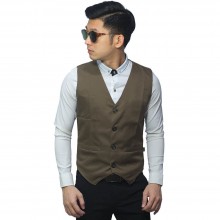 Vest Formal Basic Brown