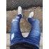 Biker Jeans Destroyed Ripped Dark Blue