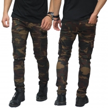 Biker Chino Camouflage Army Brown