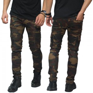 Biker Chino Camouflage Army Brown