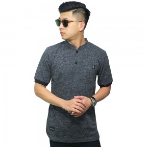 Polo Grandad Collar Dust Grey