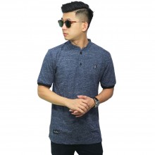 Polo Grandad Collar Dust Navy