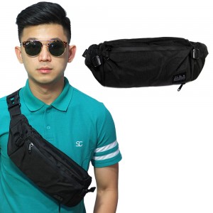 Tas Waist Bag Premium Rectangle Black