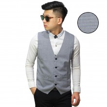 Vest Formal Motif Kotak Kecil