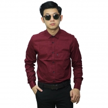 Kemeja Formal Panjang Polos Premium Maroon