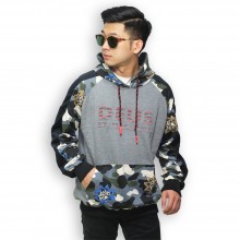 Jaket Hoodie Oversize Camouflage Lotus Grey