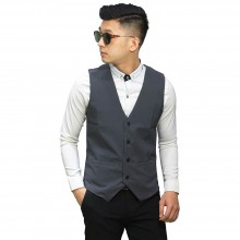 Vest Formal Basic Dark Grey