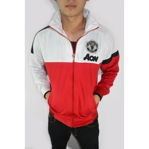 Jacket Manchester United White Mix Red
