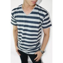 Striped Tee Navy n Grey