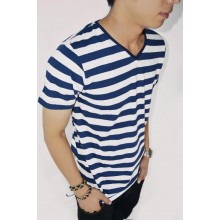 Striped Tee Navy n Broken White