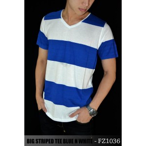 Big Striped Tee Blue n White