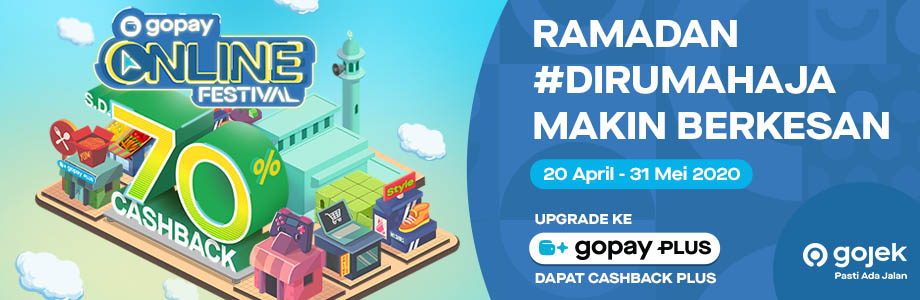 Promo GoPay Online Festival 2023 - Cashback 10% Hingga Rp. 20.000