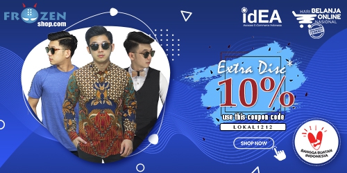 Harbolnas 2023 frozenshop.com memberikan diskon hingga 70%, dan tambahan 10% tgl 11 Desember 2023 khusus produk lokal
