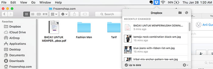 aplikasi dropbox pada komputer