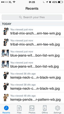 aplikasi dropbox pada smartphone